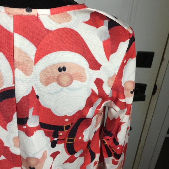 MISSLOOK Tunic Top M/L Holiday Santa Claus Chr… - Picture 5 of 16